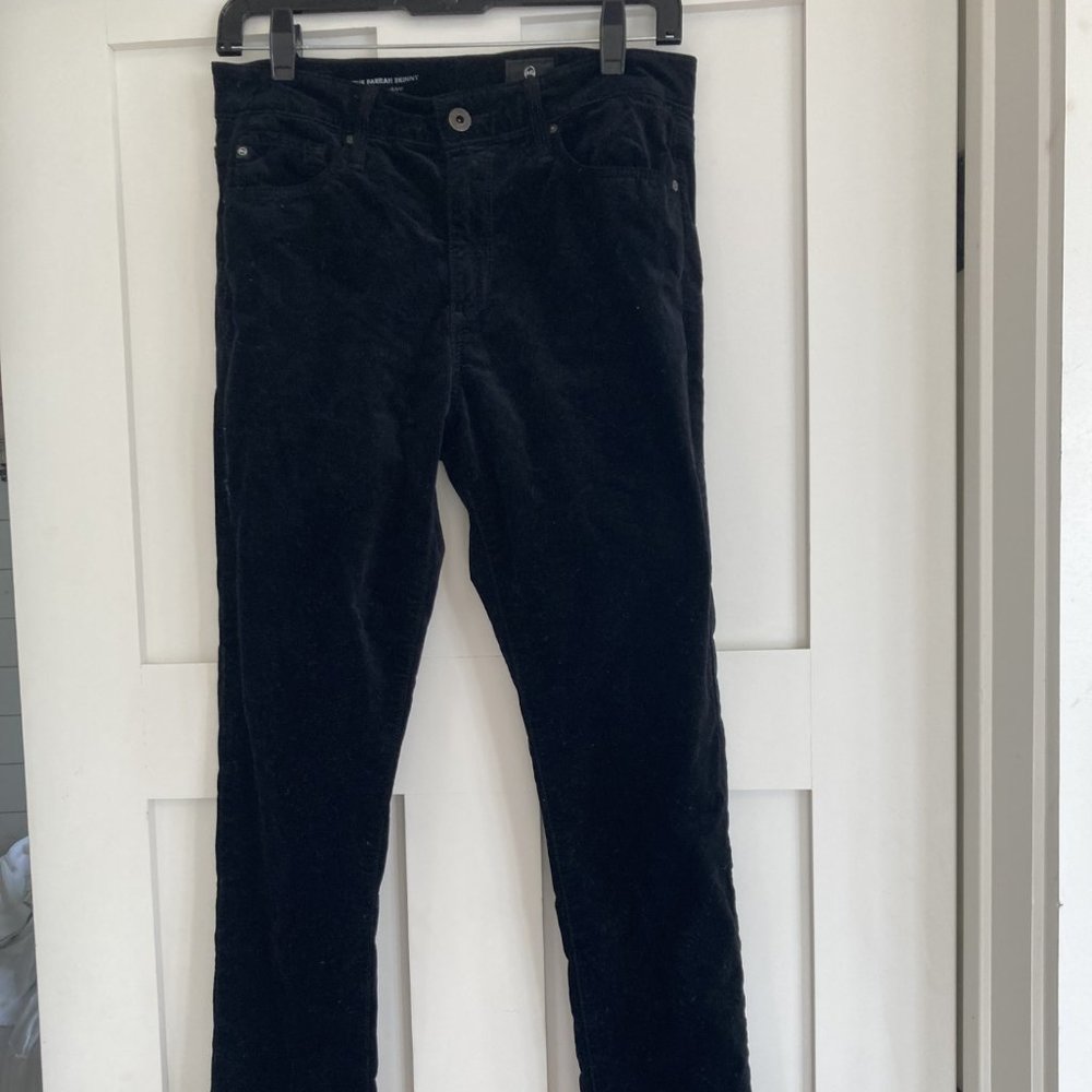 AG Black Velvet High Rise Farrah Skinny, High Waisted sz 27